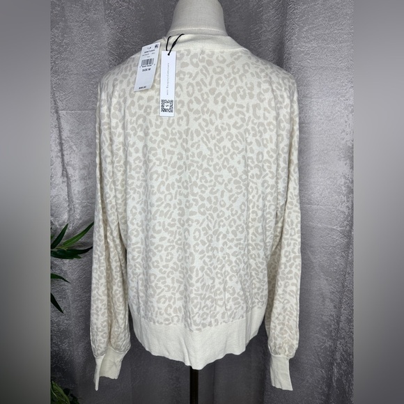 NWT Sanctuary Women’s Leopard Print Cardigan Cream Sz M - Picture 7 of 12